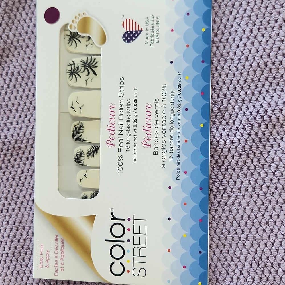 Color Street Palm Down Pedicure Clear Overlay